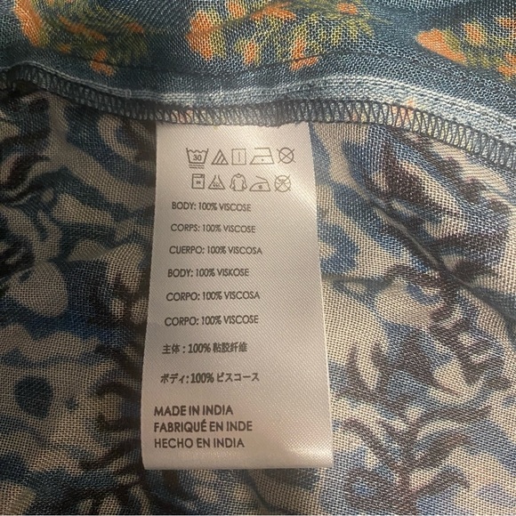 NWT FREE PEOPLE WOMEN'S LONG GEO PRINT KIMONO - ONE SIZE - Picture 8 of 10